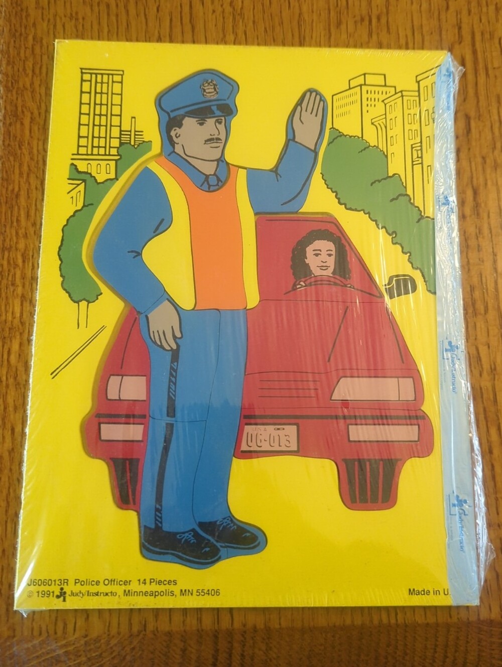 Vintage │Unopened │1991 “Judy Instructo ” Police Officer Wooden Puzzle